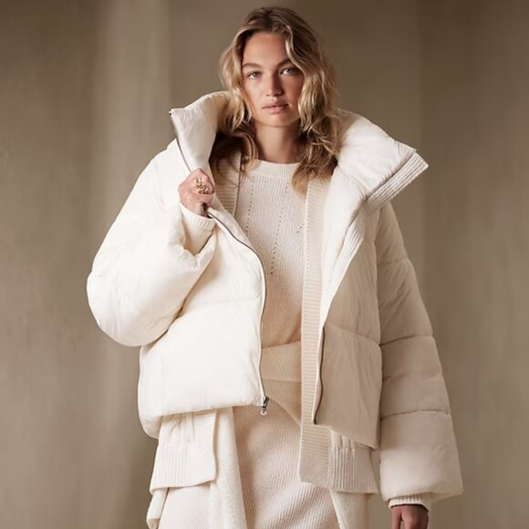 Banana Republic Recycled Down Filled Puffer Jacket - new with tags - Picture 1 of 4